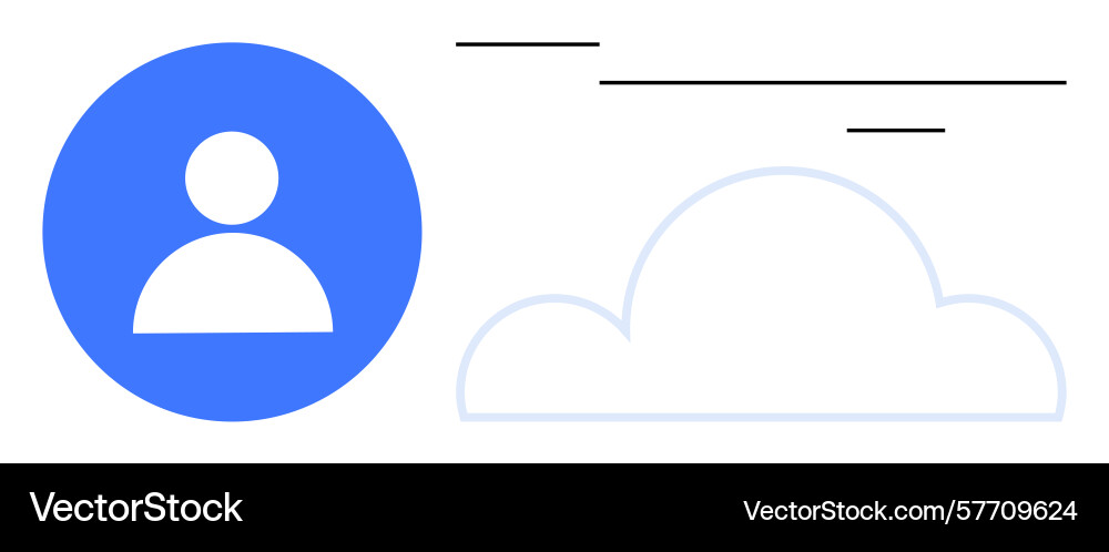 User profile integration with cloud storage User profile integration with cloud storage Vector Image