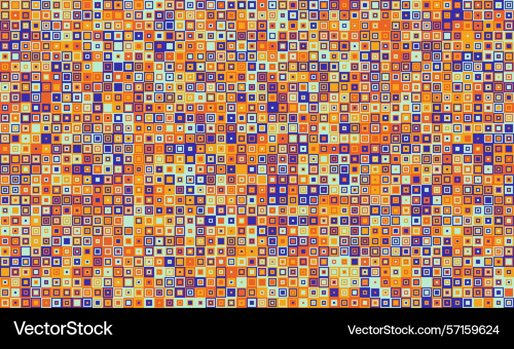 Vibrant abstract mosaic pattern intricate design vector image