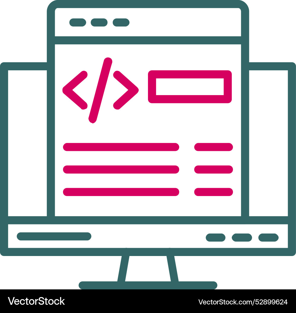 Web development icon design vector image