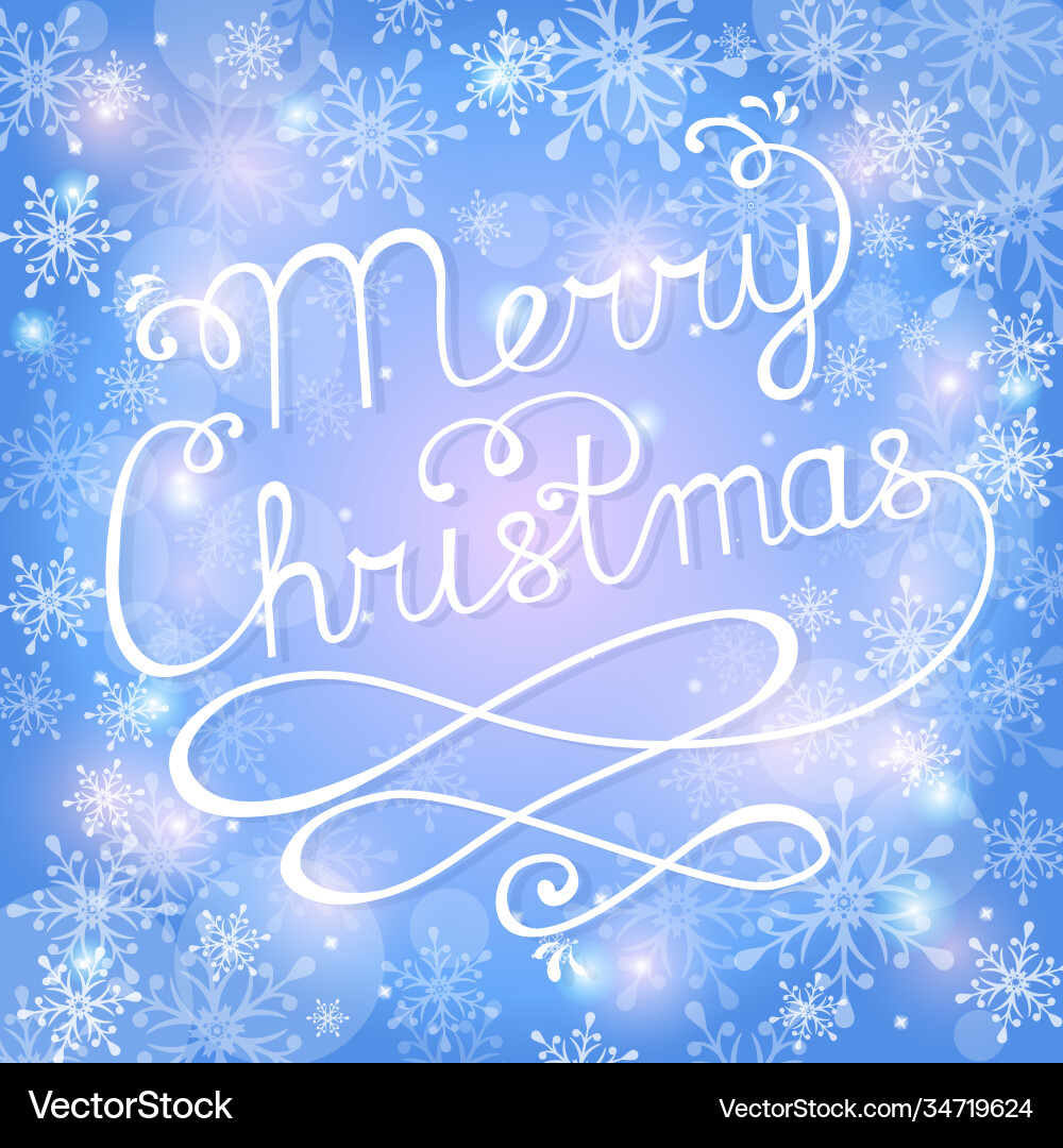 Weihnachtskarte mit handschriftlicher Schrift Weihnachtskarte mit handschriftlicher Schrift vektorbild