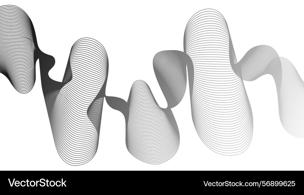 Abstract backdrop with grey wave gradient lines Vector Image