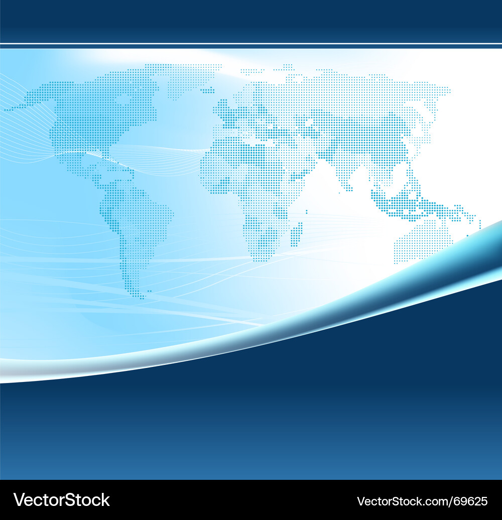 Abstract World Map with Dots Vector Image