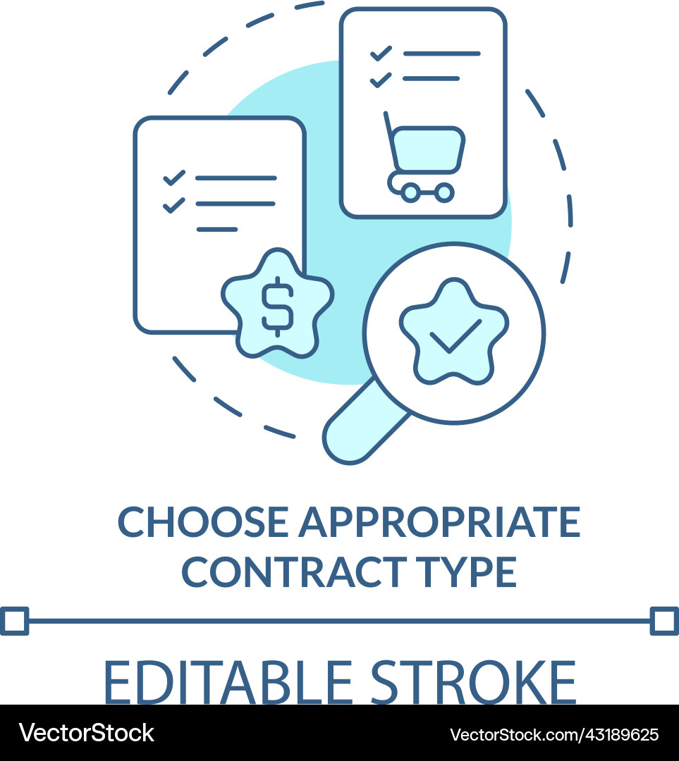 Contract Type Selection Icon vector image