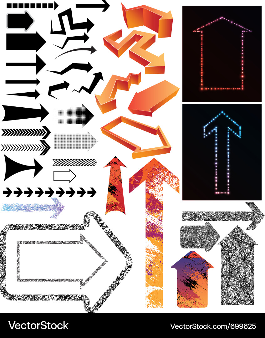 Dynamic Arrow Collection vector image