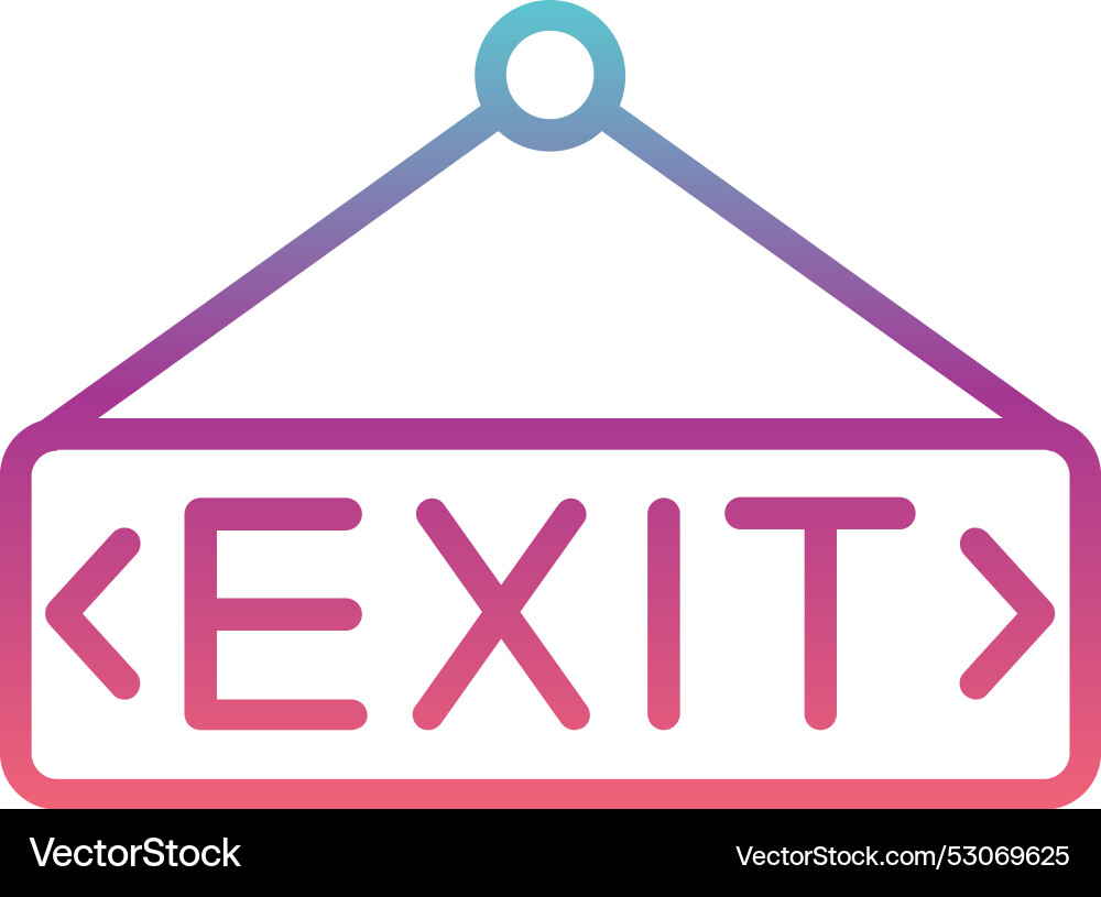 Exit line gradient design Vector Image