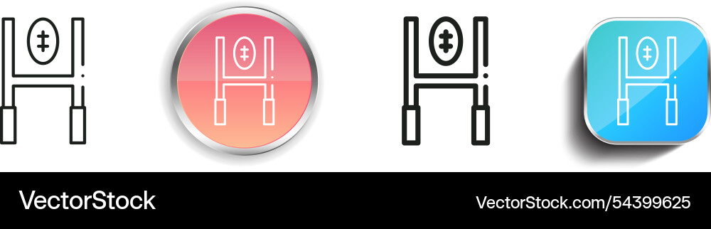 Goal icon thin linear regular and button style Goal icon thin linear regular and button style Vector Image