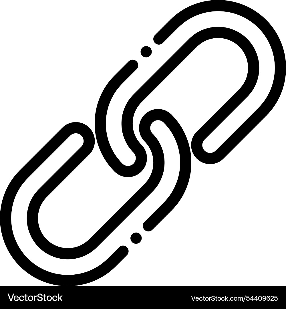 Link icon thin linear style design isolated Vector Image