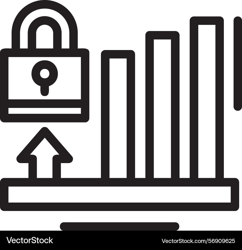 Lock linear style icon design Vector Image