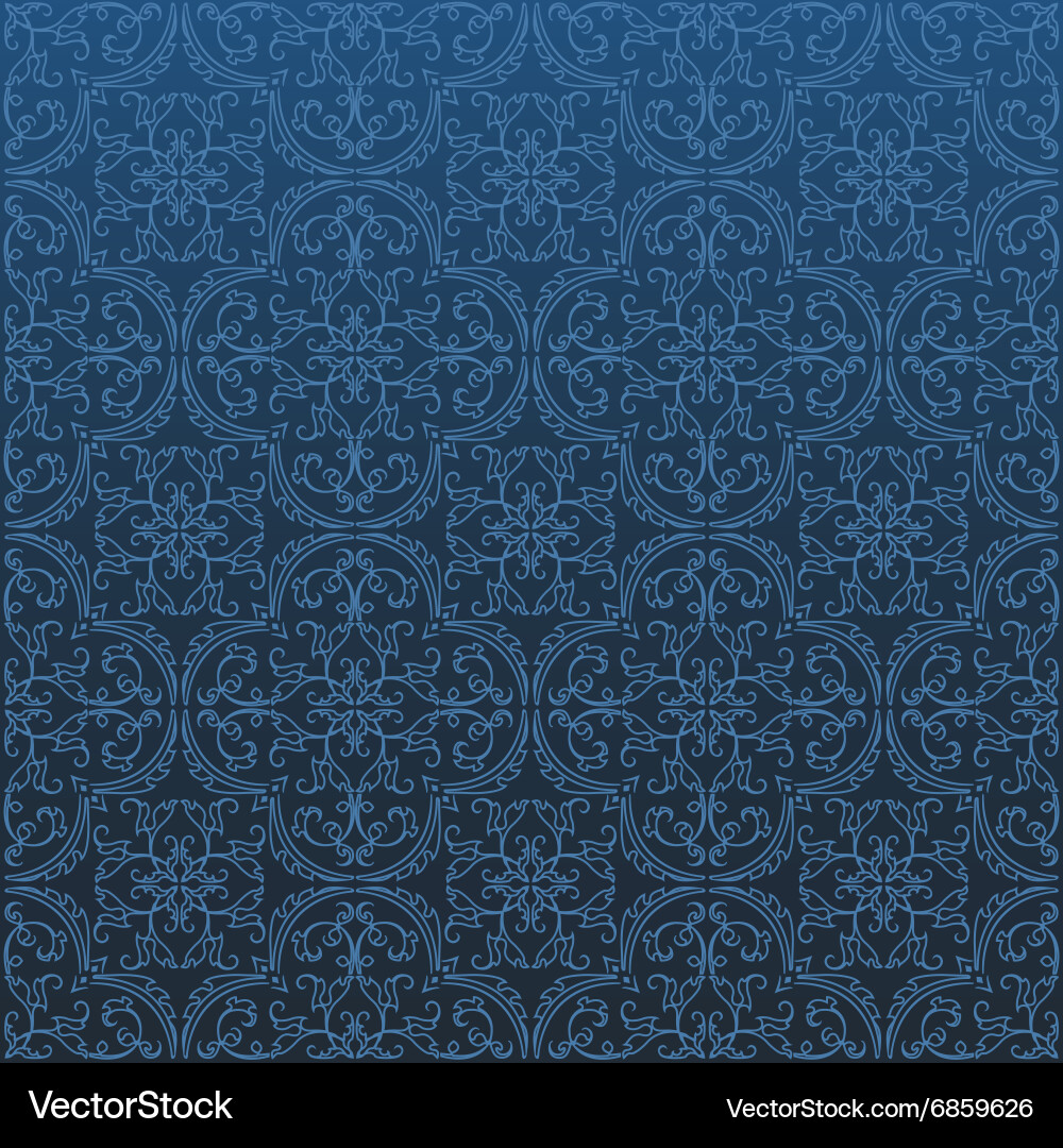 Intricate Damask Tile Pattern vector image