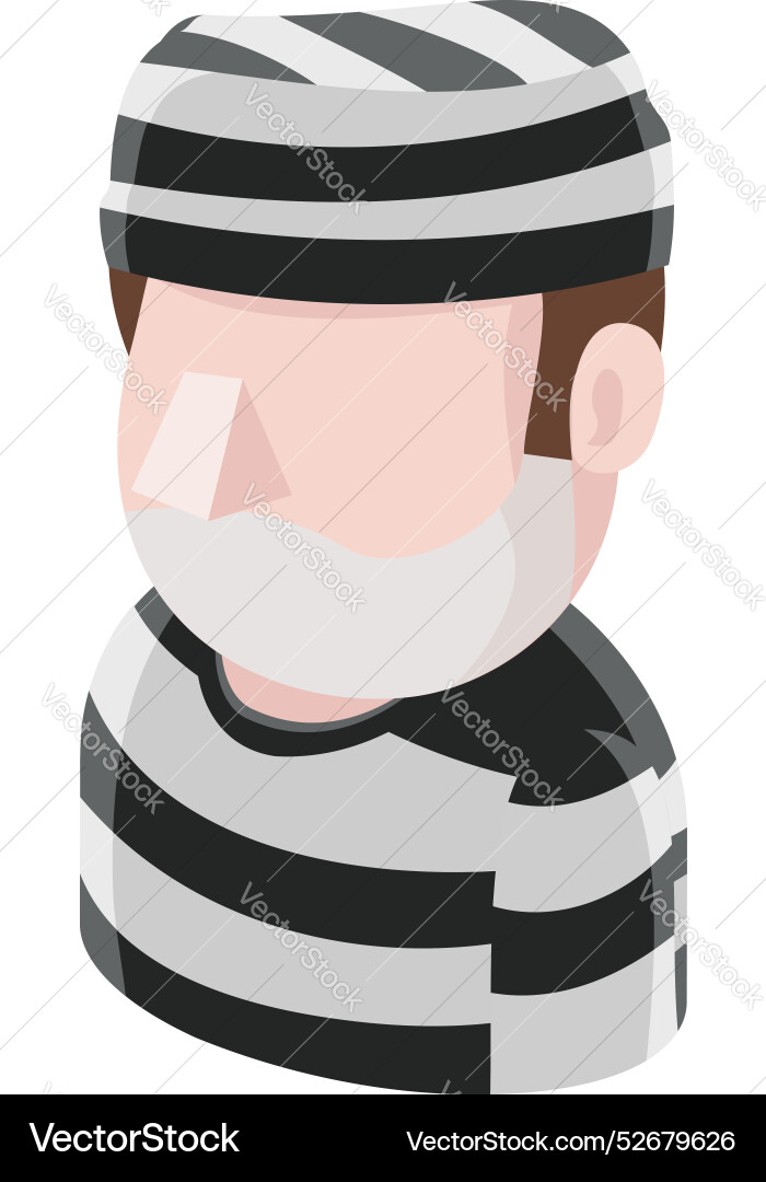 Prisoner man avatar people icon Prisoner man avatar people icon vector image