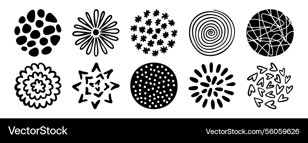 Round abstract shapes print for design of emblems Round abstract shapes print for design of emblems vector image