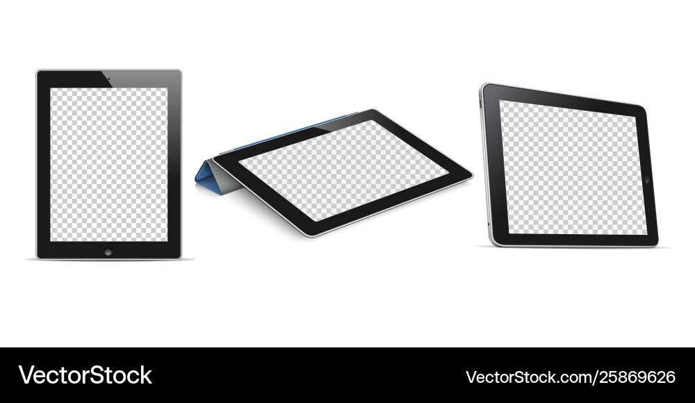Tablet Computer with Transparent Screen vector image