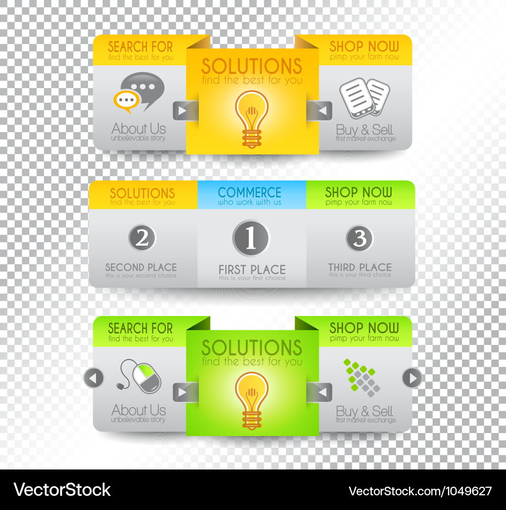 Collection of web elements - various templates vector image