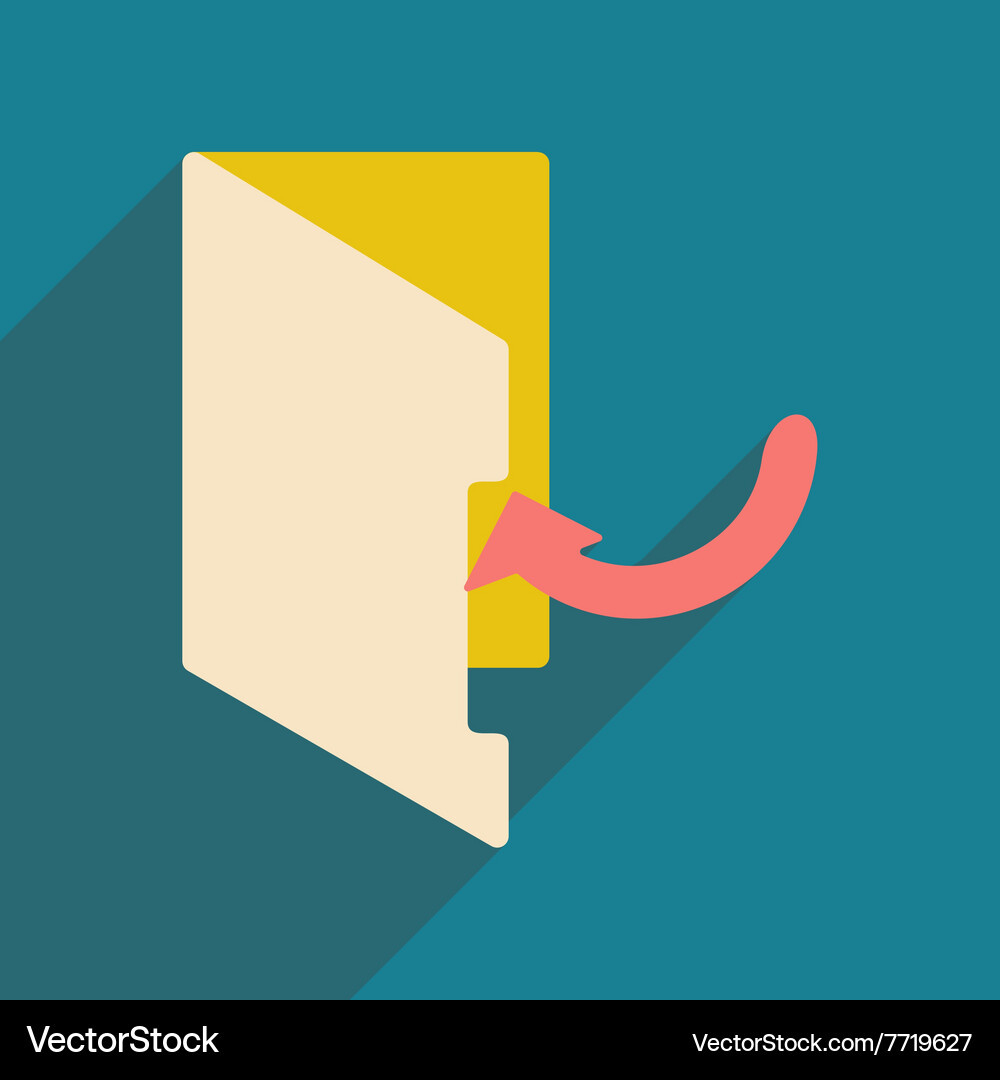 Flat with shadow icon and mobile application Vector Image
