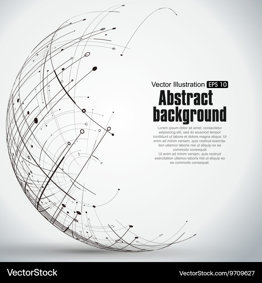 Geometric Sphere Framework vector image