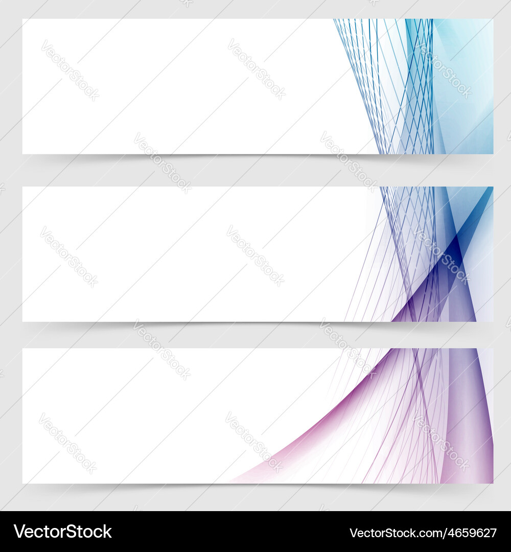 Glatte Wellenstromleitung abstraktes Header Layout Vektorbild