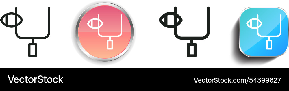Goal post icon thin linear regular and button vector image