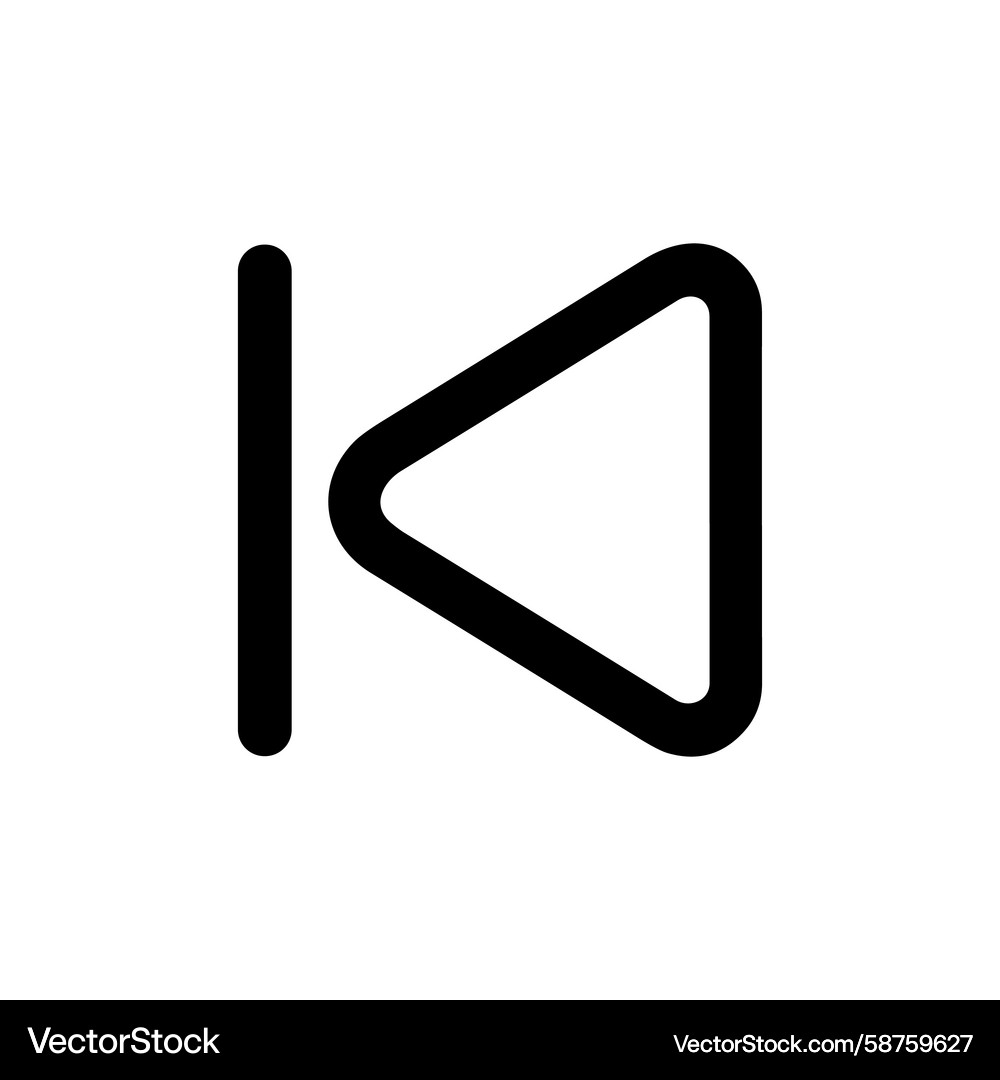 Last Track Button Shape Vector Image