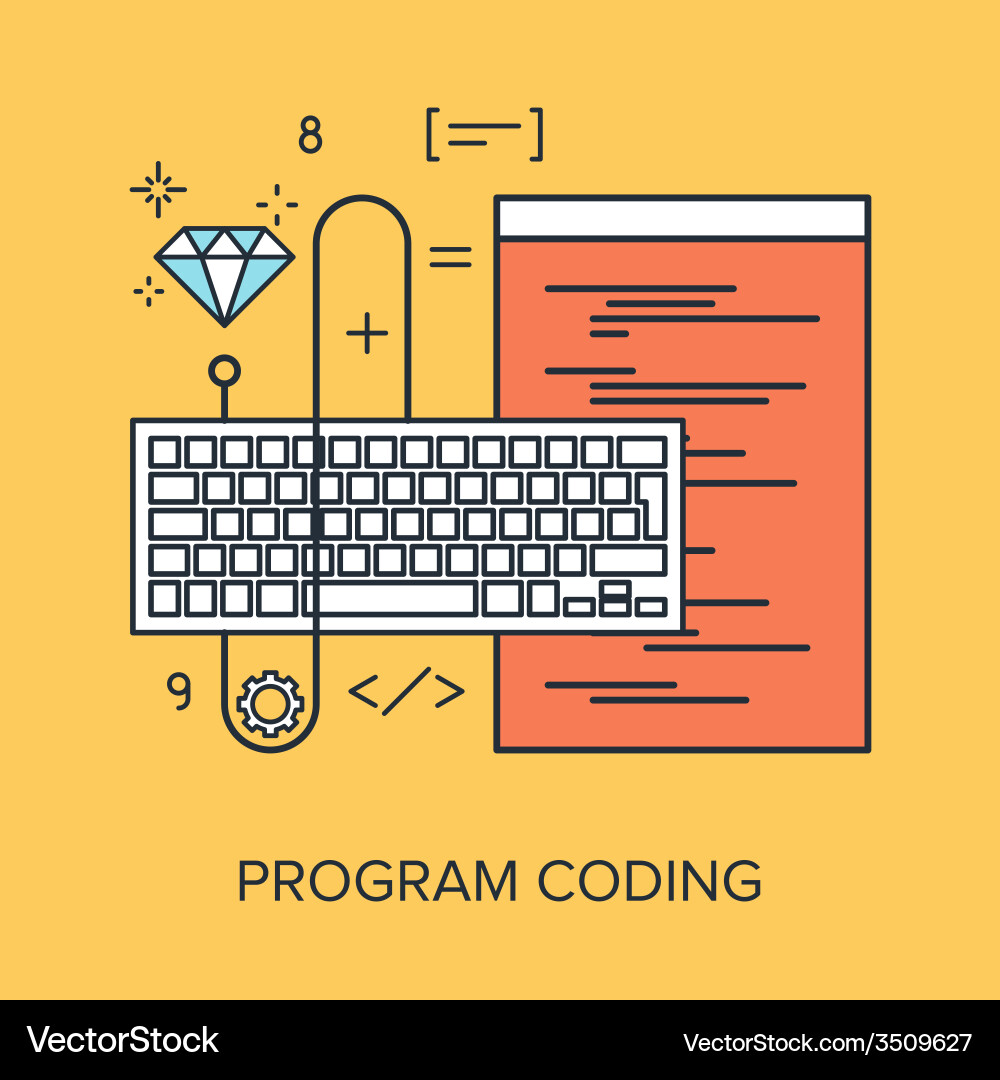 Program coding Vector Image