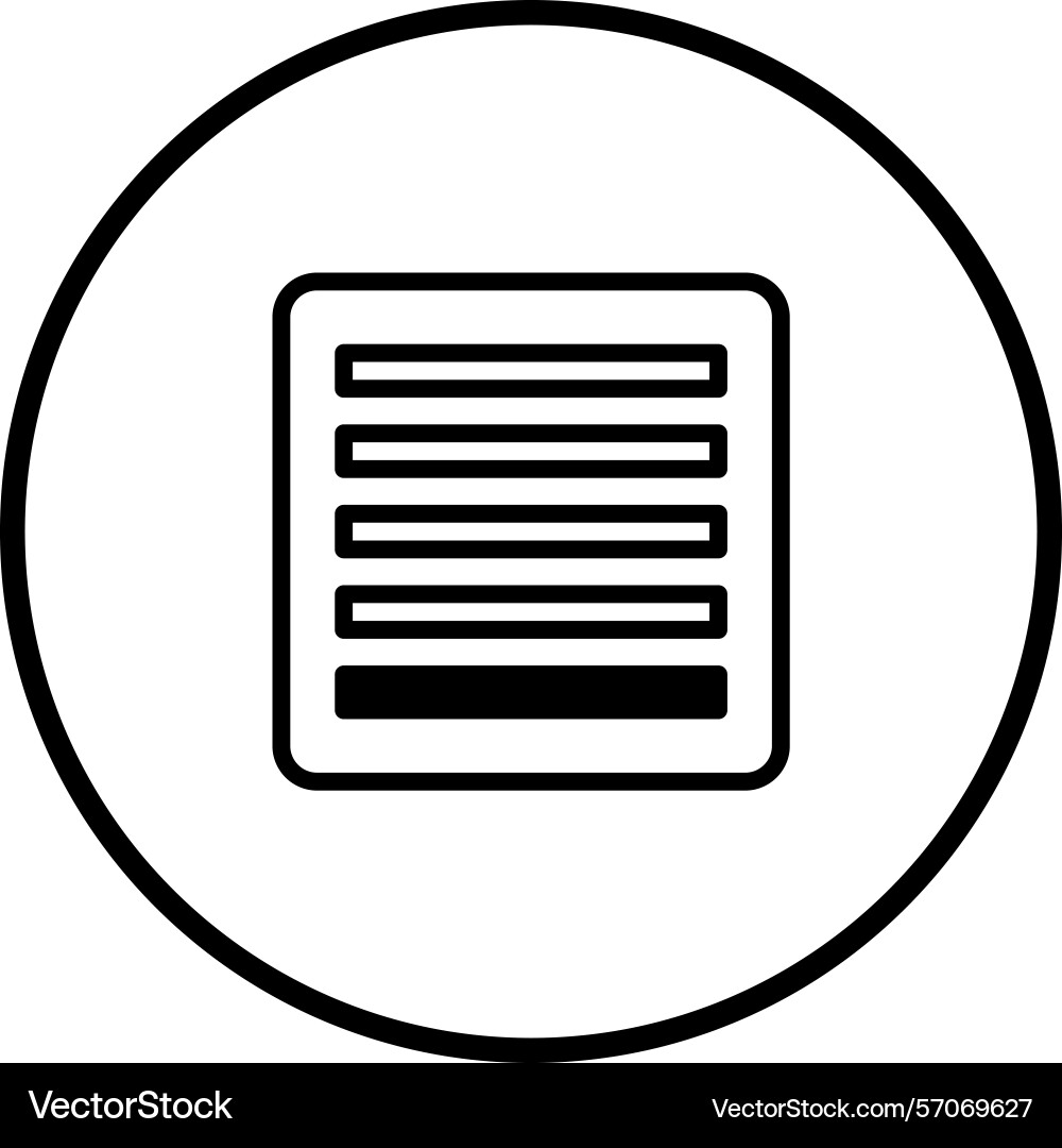 Simple text box icon inside a circle suitable Simple text box icon inside a circle suitable vector image