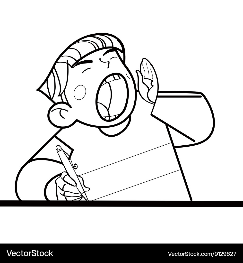 Student shouts in class Vector Image