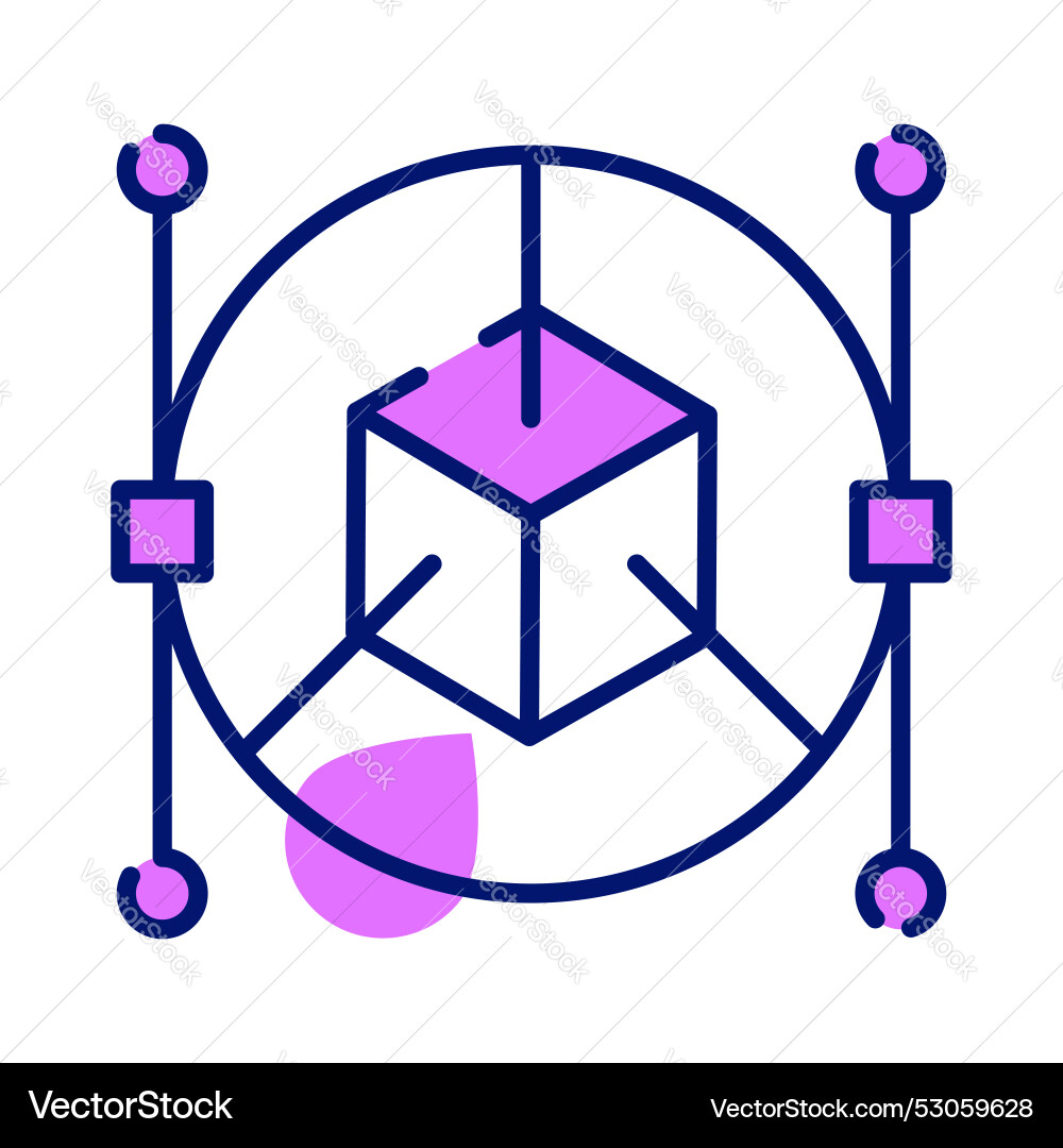 3d modeling design ready to use icon isolated Vector Image