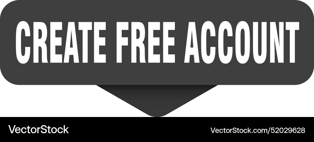 Create free account sticker Royalty Free Vector Image