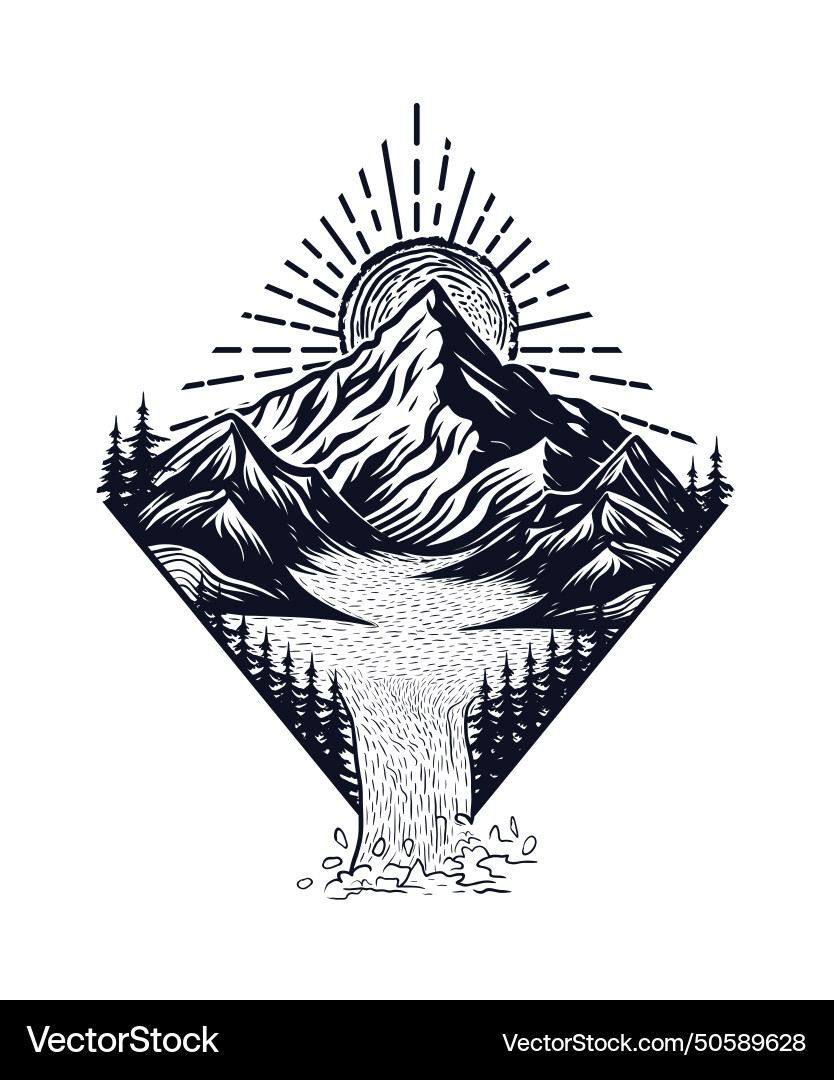 Explore more adventure line art t shirt design Explore more adventure line art t shirt design vector image