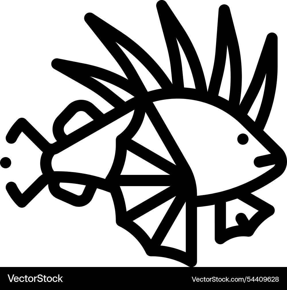 Lion icon thin linear style design isolated Lion icon thin linear style design isolated vector image