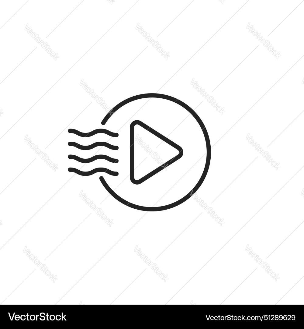 Abstract video streaming icon with play button Abstract video streaming icon with play button vector image