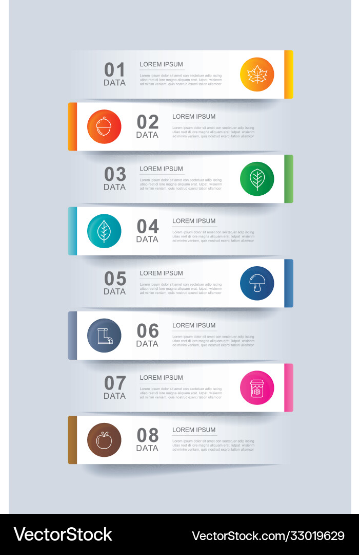 Data Index Tab Paper Template Vector Image
