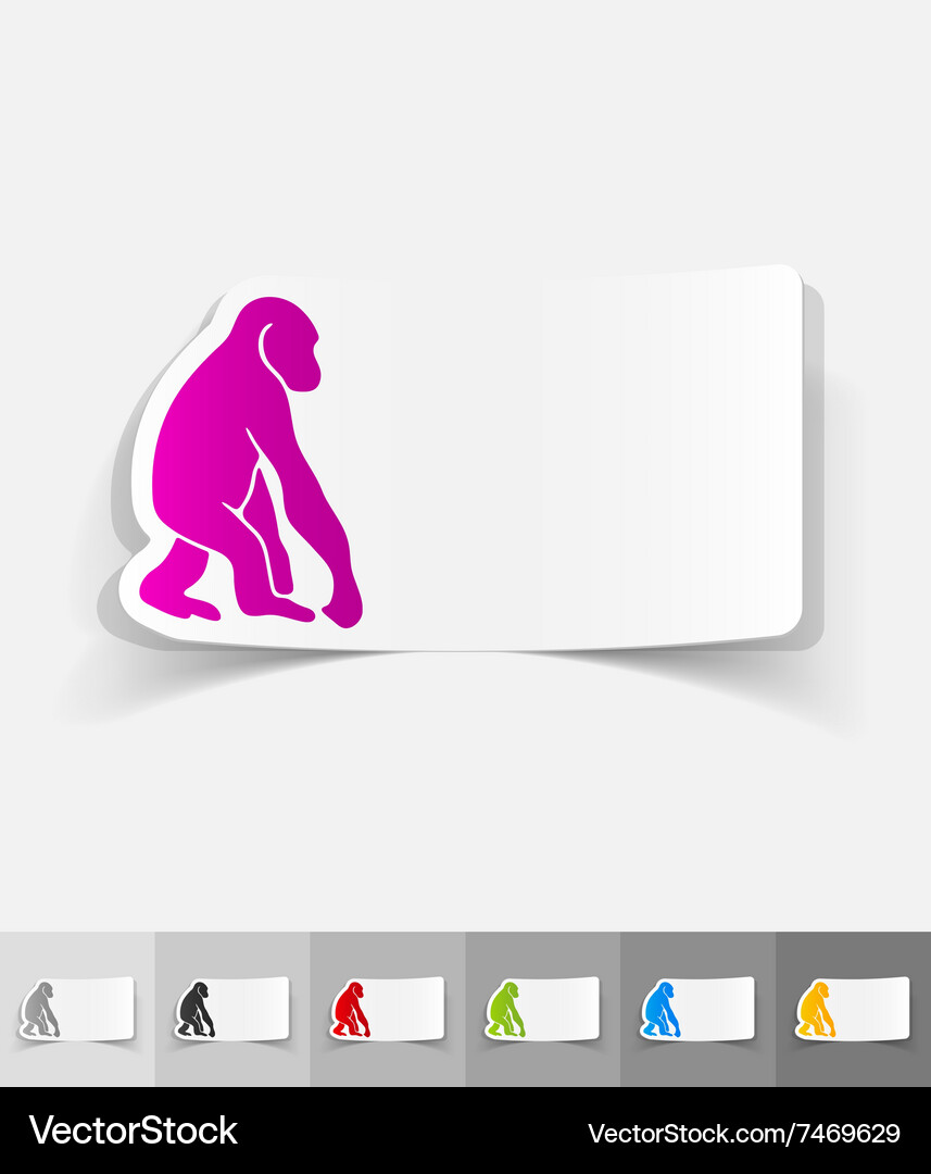 Realistic design element monkey Vector Image