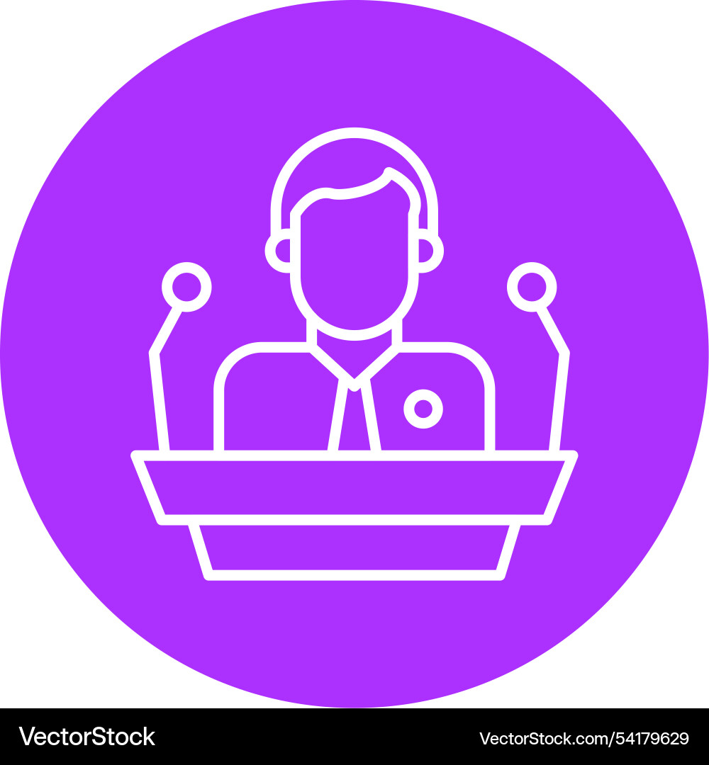 Speech line circle icon Vector Image