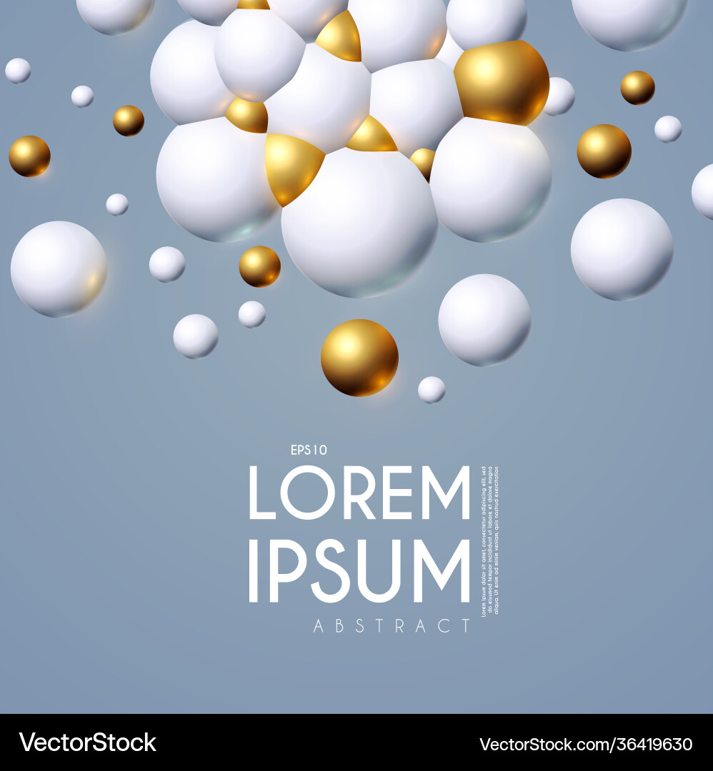 Abstract 3d background with spheres structure Abstract 3d background with spheres structure vector image
