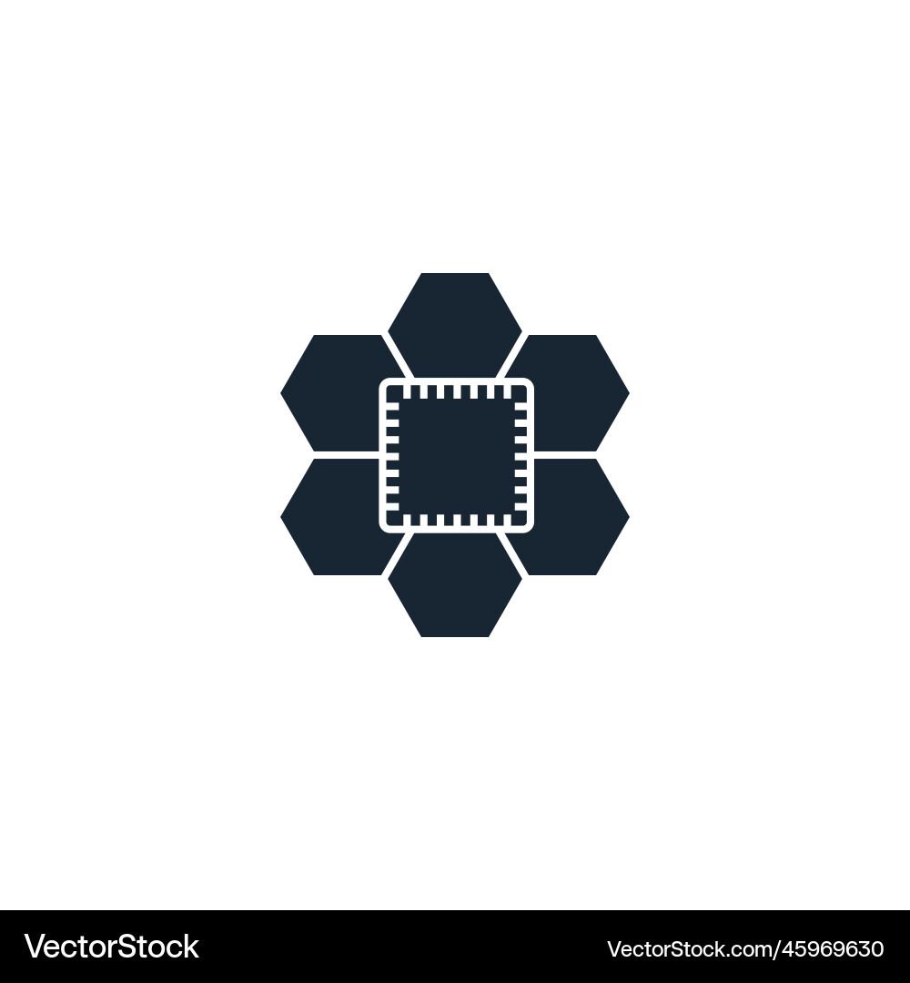 Ai pattern creative icon from artificial vector image