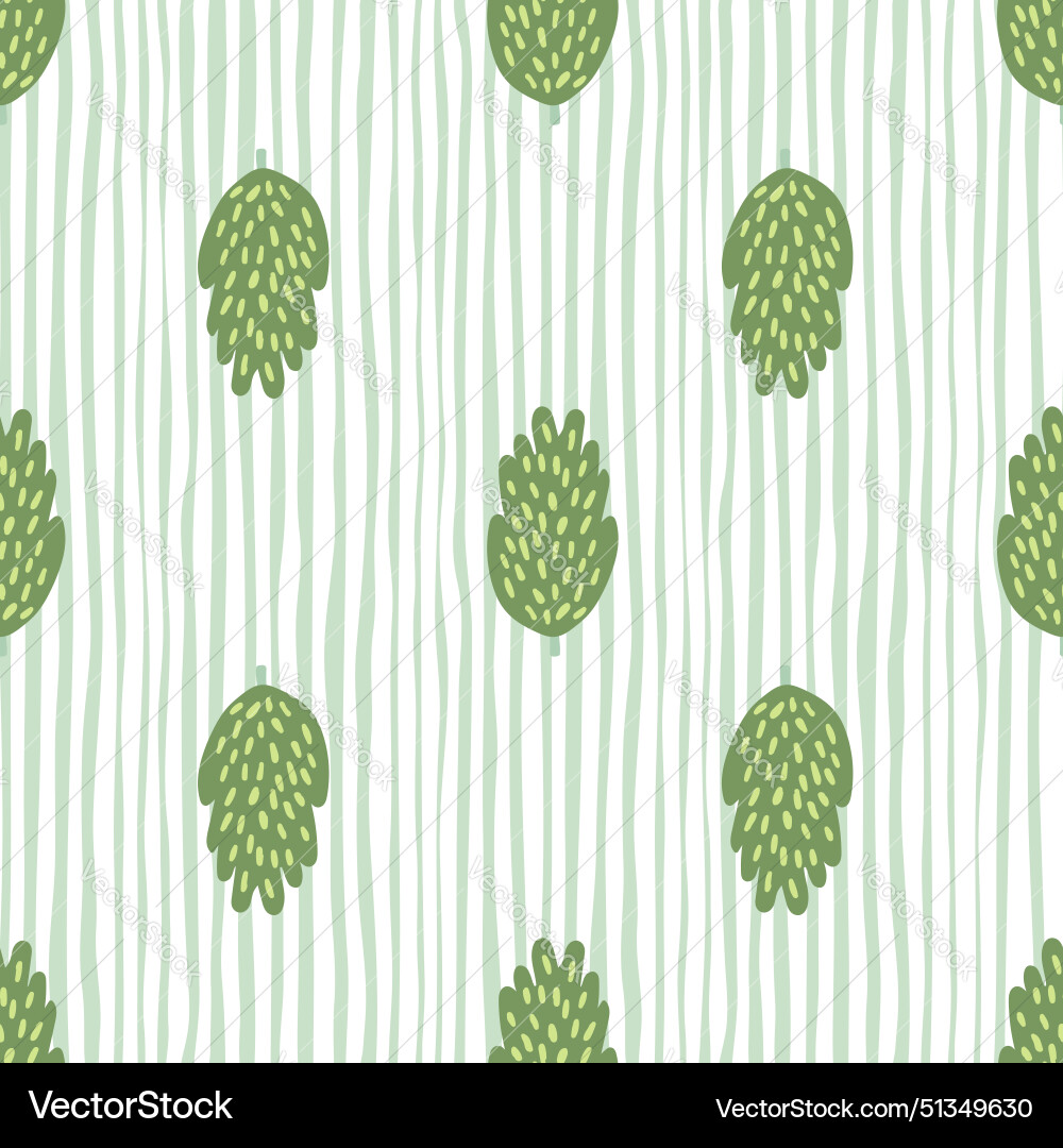 Artistic tree and foliage in a repeating pattern Artistic tree and foliage in a repeating pattern vector image