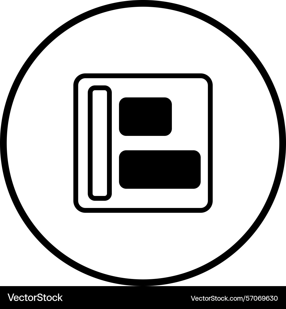 Clean and minimalist icon of layout design within Clean and minimalist icon of layout design within Vector Image