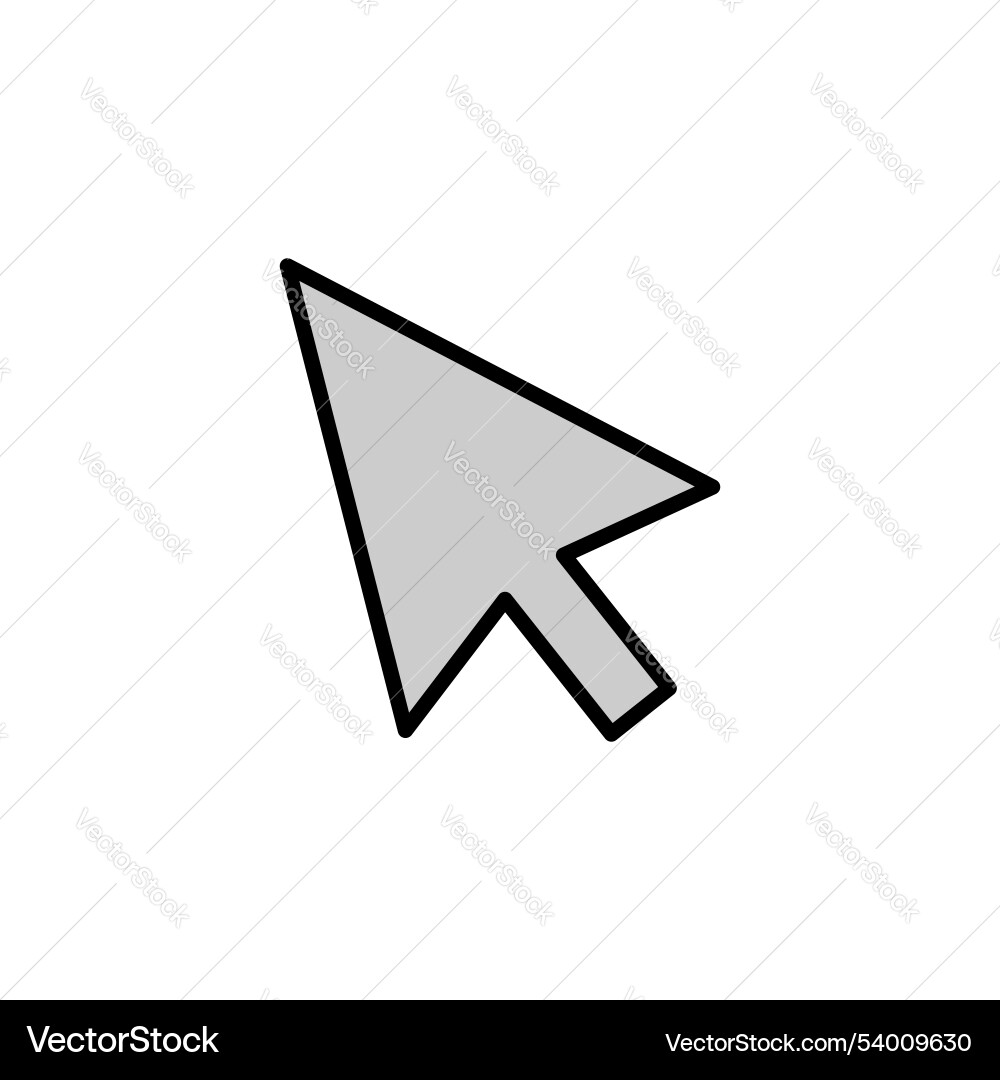 Cursor arrow icon isolated on white background vector image