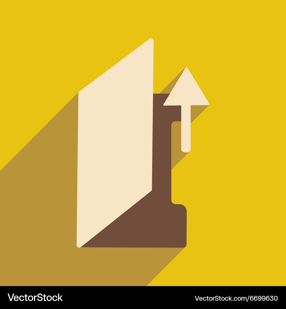 Flat with shadow icon and mobile application Vector Image