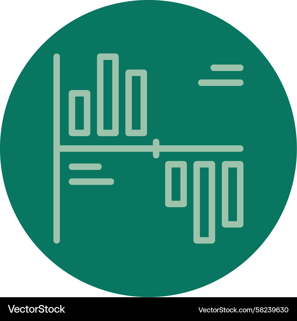 Gantt Chart Line Icon - Multi Color Vector Image