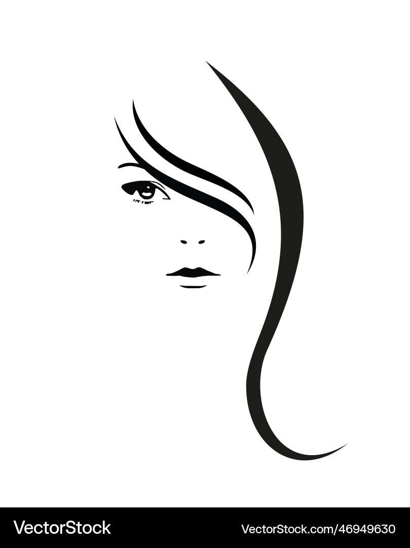 Logo der schönen Frau Gesicht Logo der schönen Frau Gesicht vektorbild