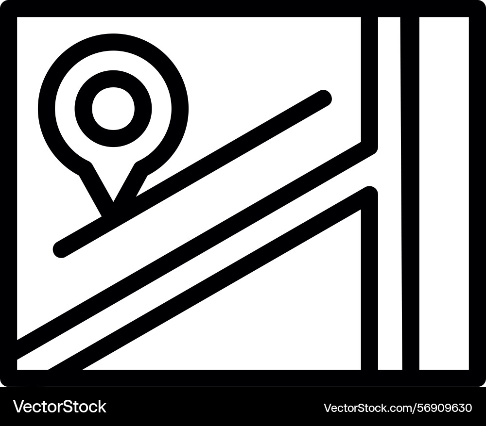 Map linear style icon design Vector Image