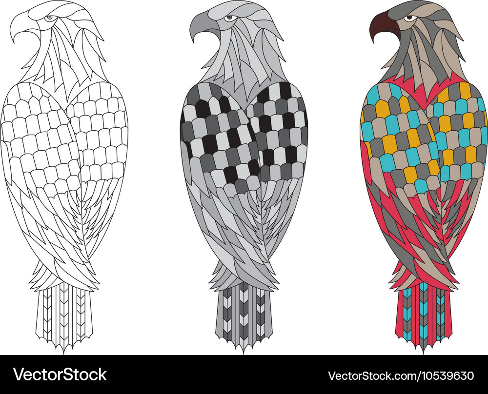 Printable coloring page for adults Vector Image