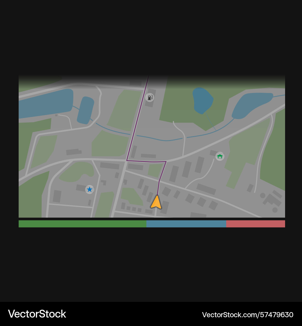 Rectangle game minimap Rectangle game minimap vector image