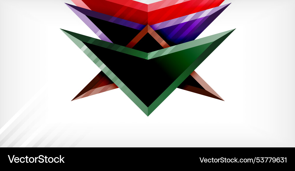 Abstract background color triangles and arrows Vector Image