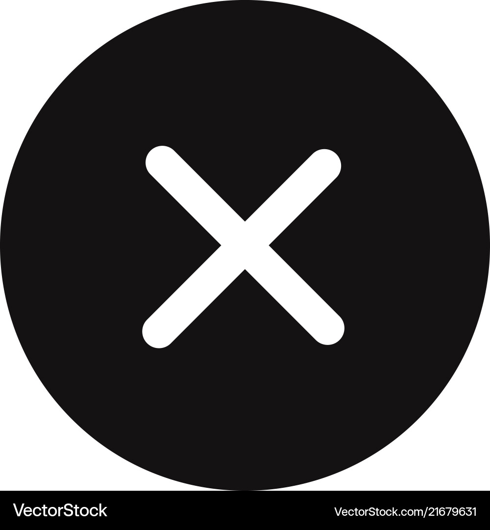 Close Button - Cancel & Delete Icon vector image