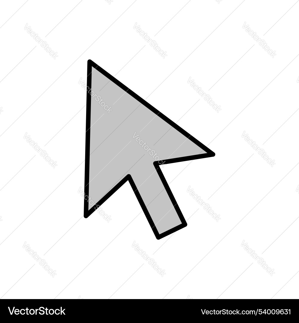 Cursor icon isolated on white background Cursor icon isolated on white background Vector Image