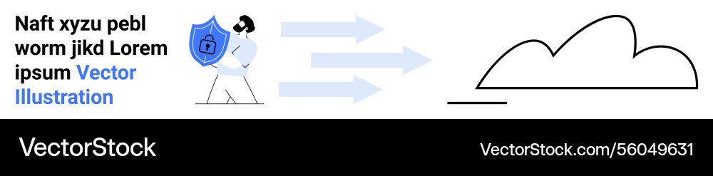Cybersecurity data transfer concept with cloud Cybersecurity data transfer concept with cloud Vector Image