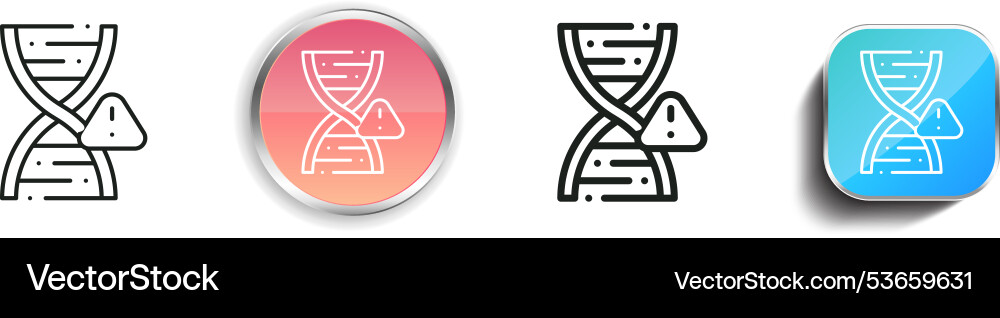 Disruption icon thin linear regular and button Vector Image