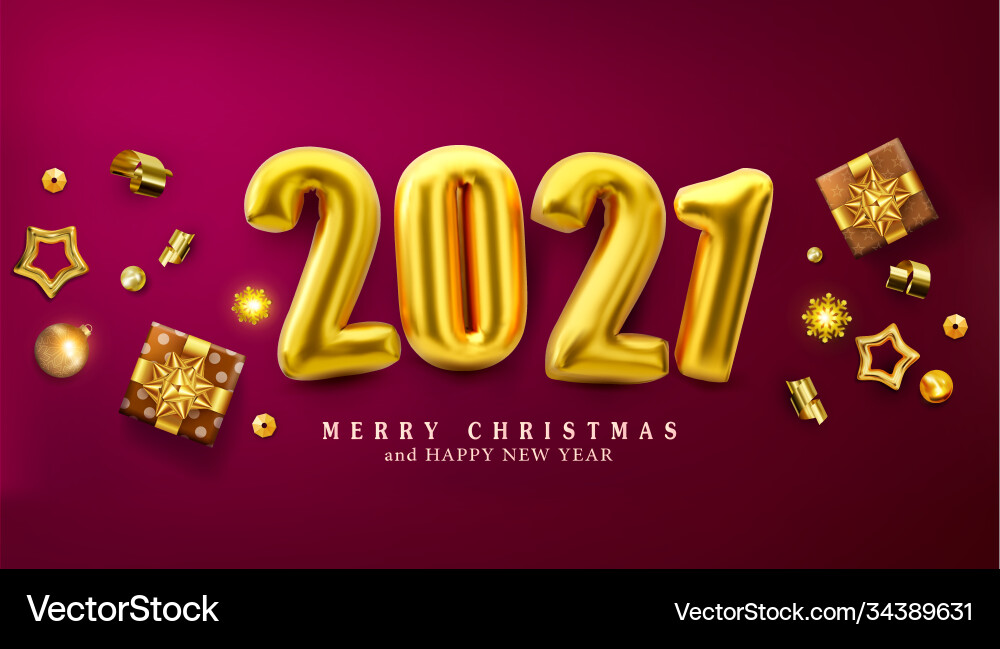 Red christmas banner holiday background vector image